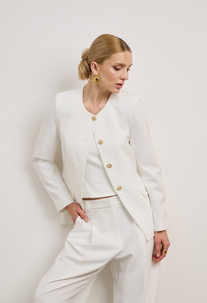 Blazer with gold buttons