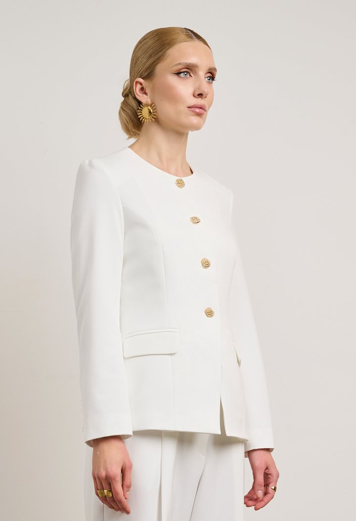 Blazer with gold buttons