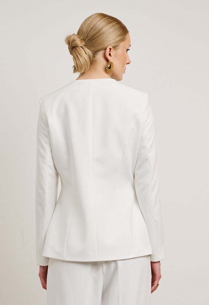 Blazer with gold buttons