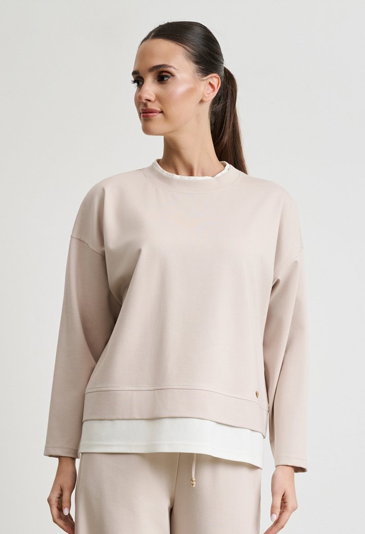 Sweatshirt and joggers set with stripe detail