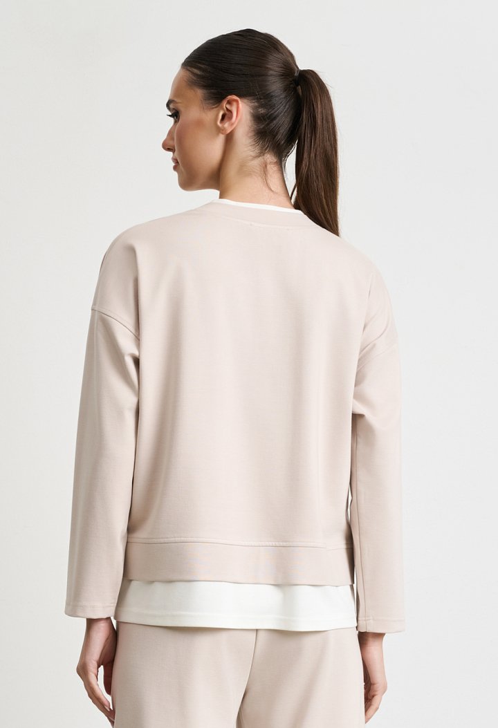 Sweatshirt and joggers set with stripe detail