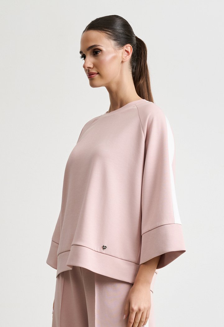 Sweatshirt set with side stripe