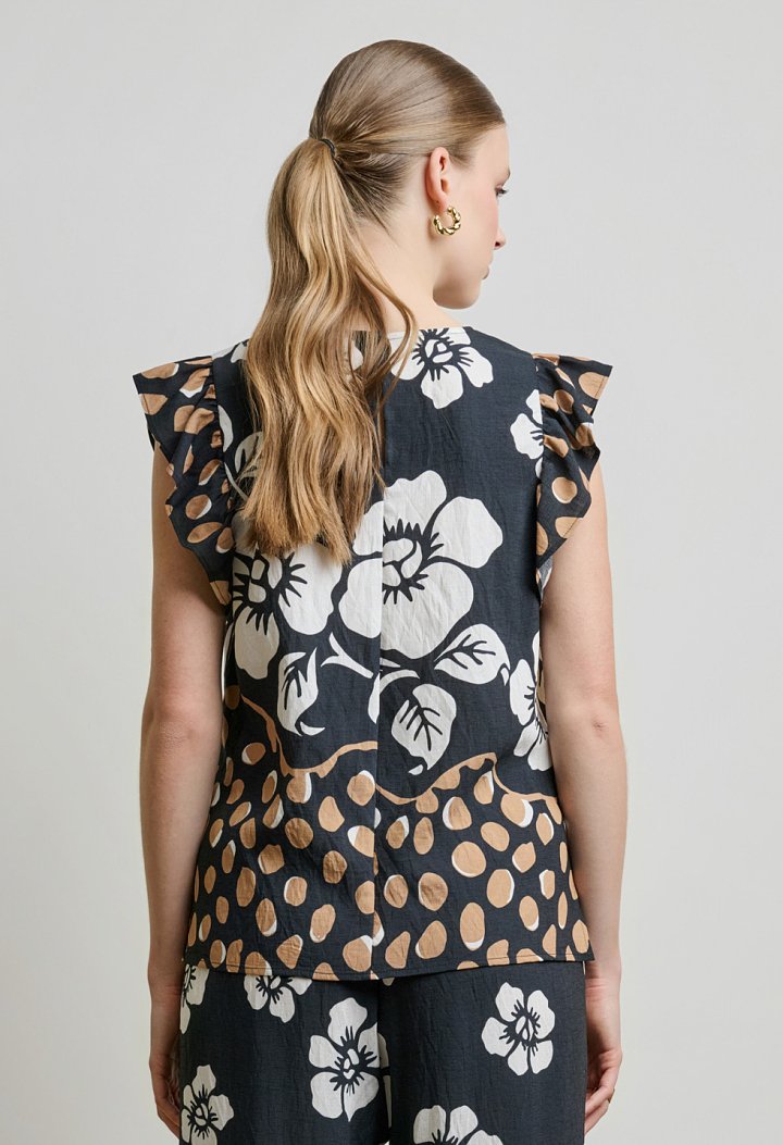 Floral print top and pants set