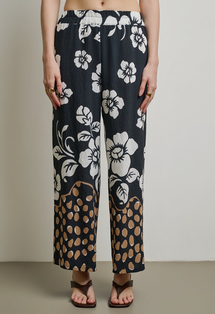 Floral print top and pants set