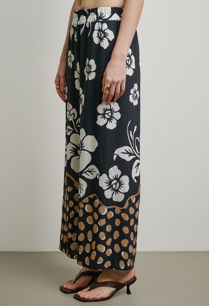 Floral print top and pants set
