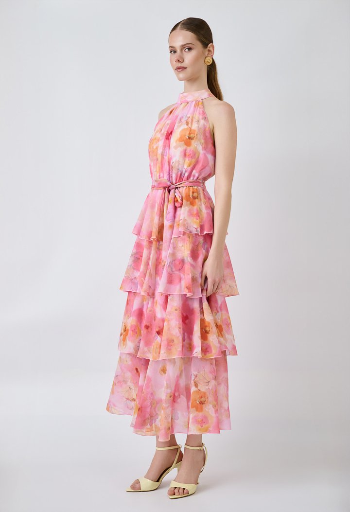 Romantic ruffled maxi dress
