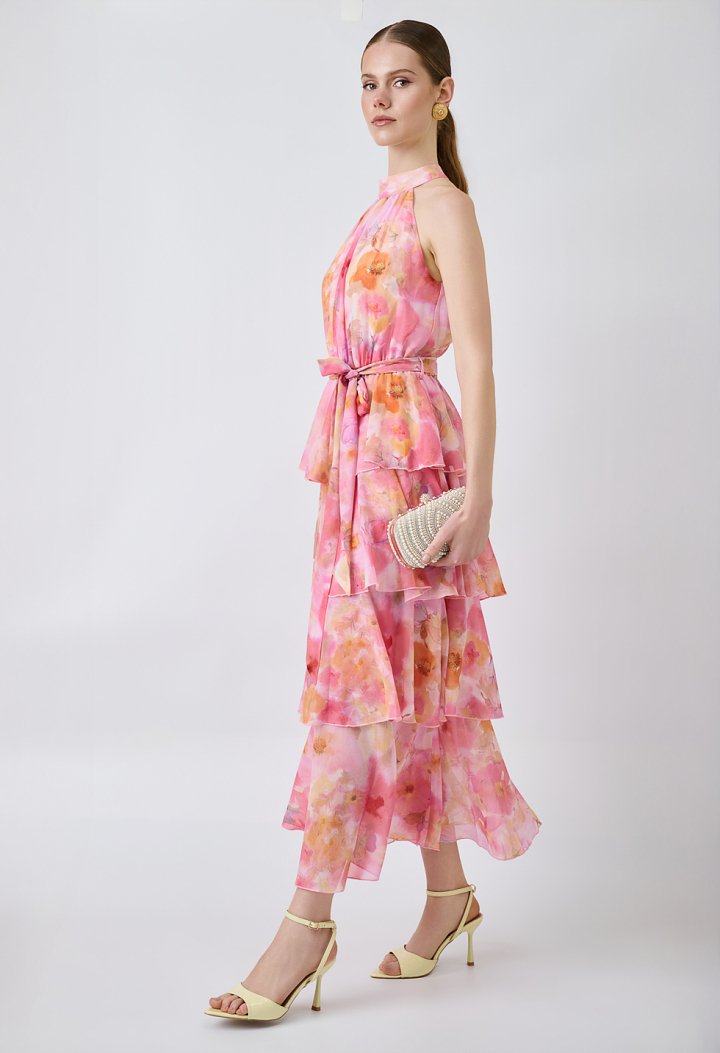 Romantic ruffled maxi dress