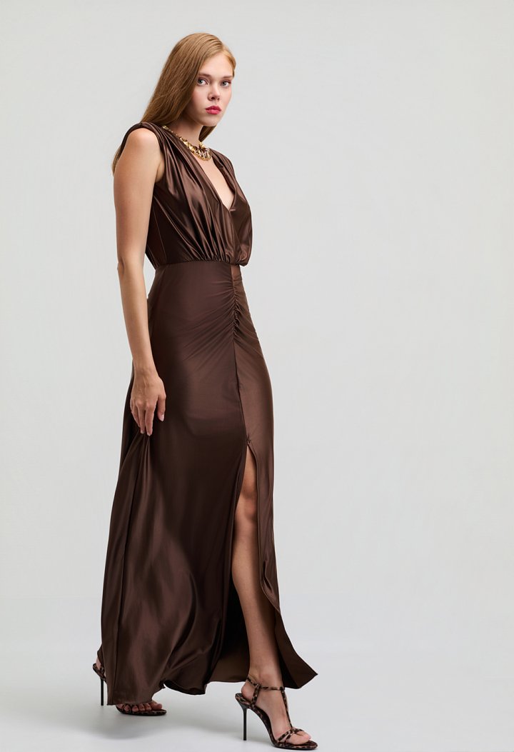 Maxi Stretch Ruched Dress