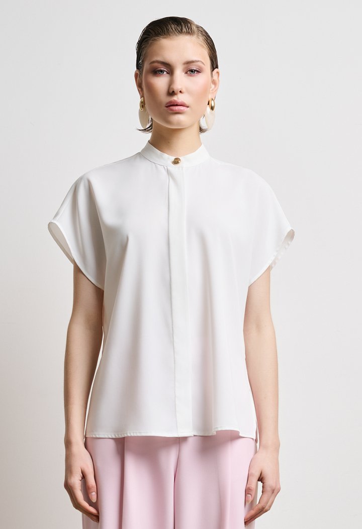 Mao-collar shirt