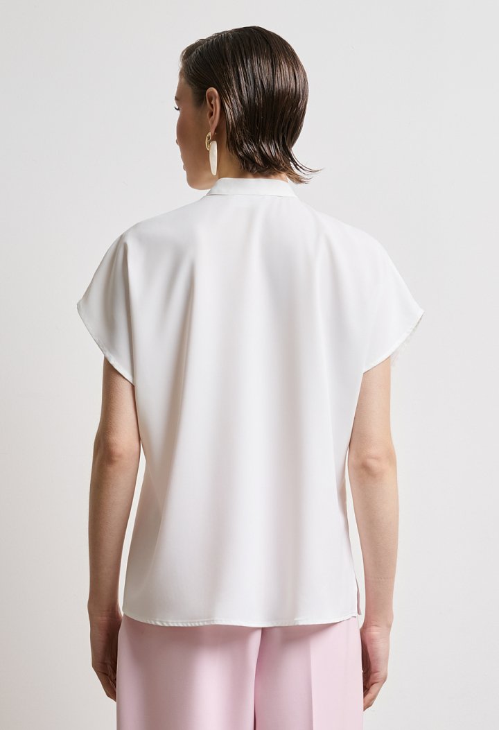 Mao-collar shirt
