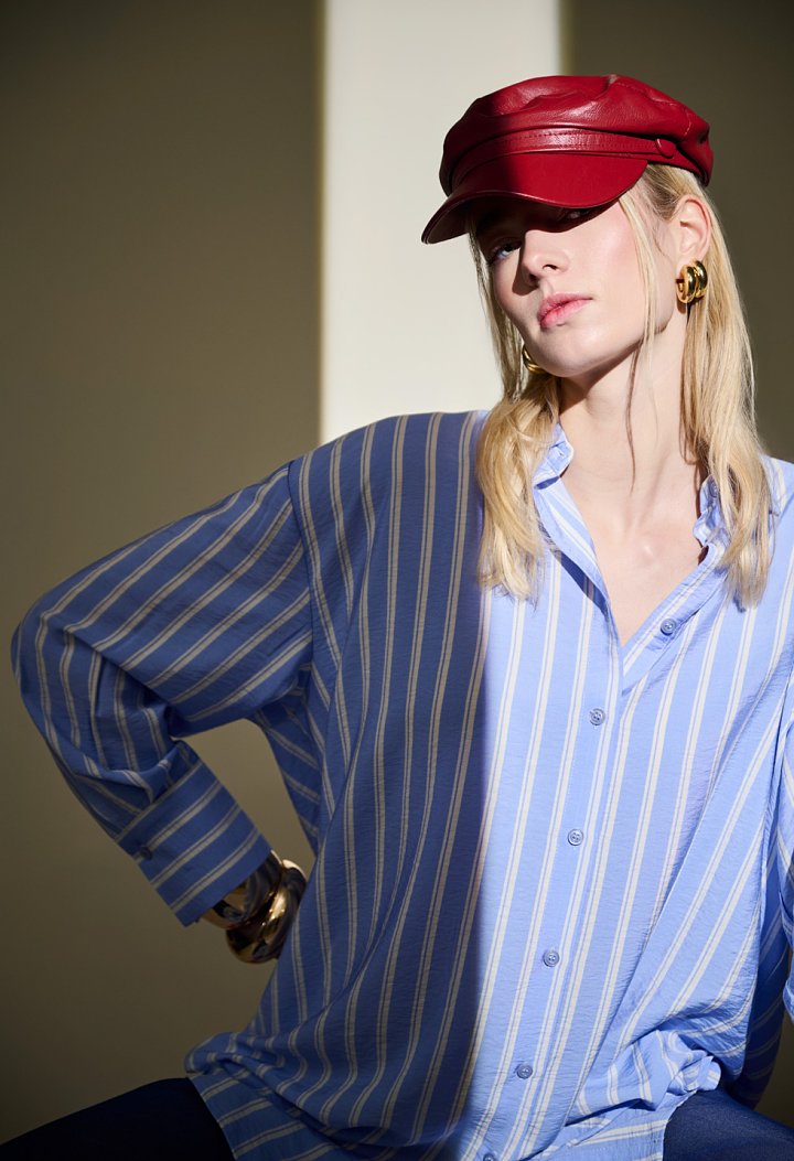 Long striped oversized shirt