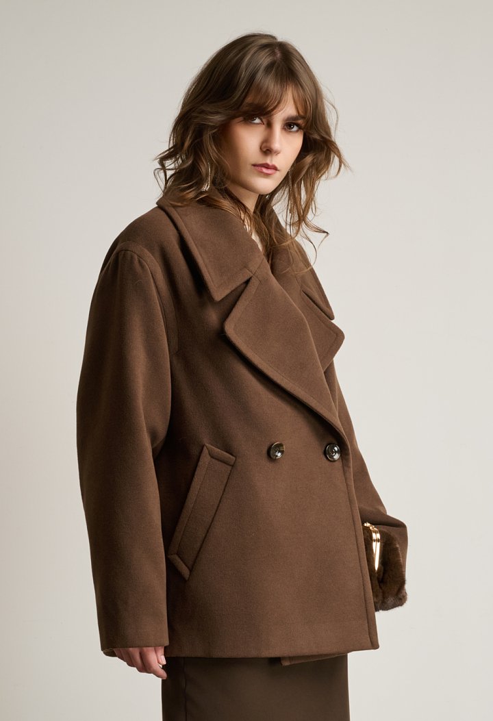 Παλτό oversized με διπλό κούμπωμα