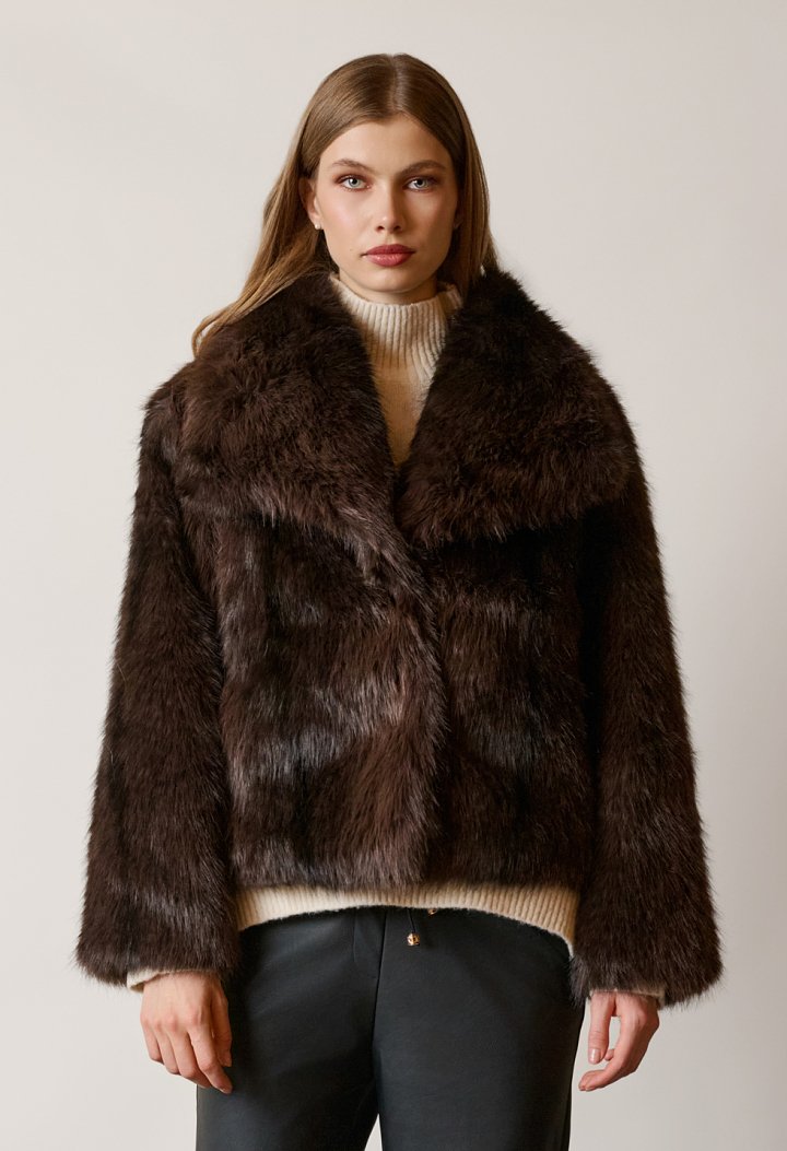 Short Luxe Faux Fur with Pockets