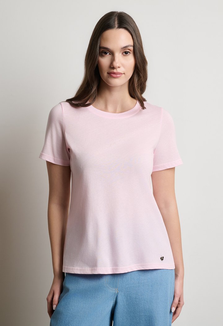 Short-sleeve T-shirt with round neckline