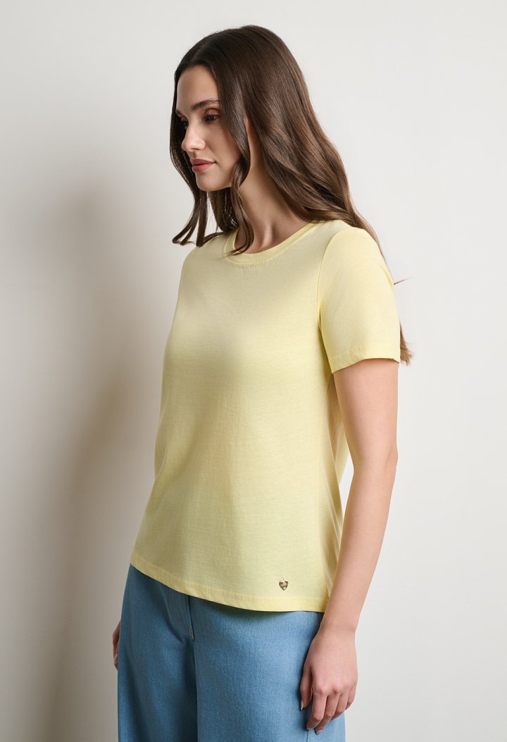 Short-sleeve T-shirt with round neckline