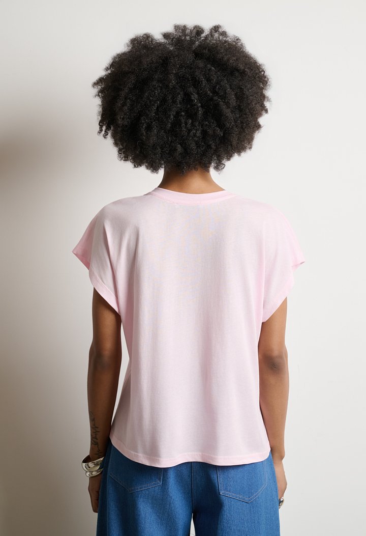 V-neck top with short sleeves