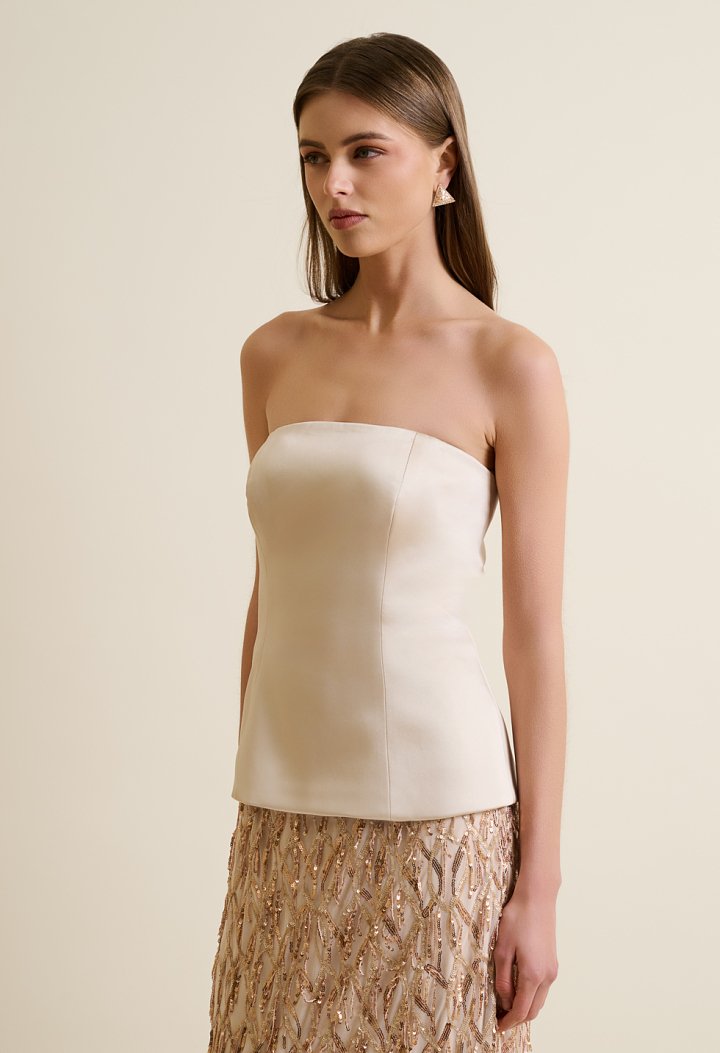 Satin bustier top