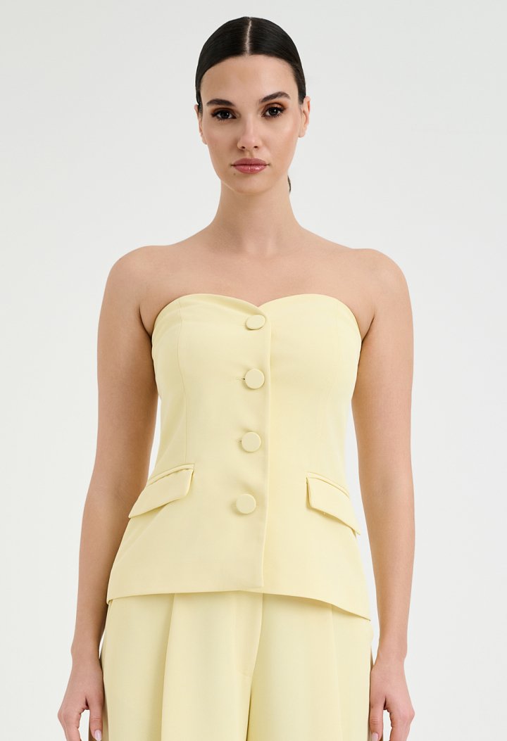 Strapless γιλέκο κοστουμιού με κουμπιά