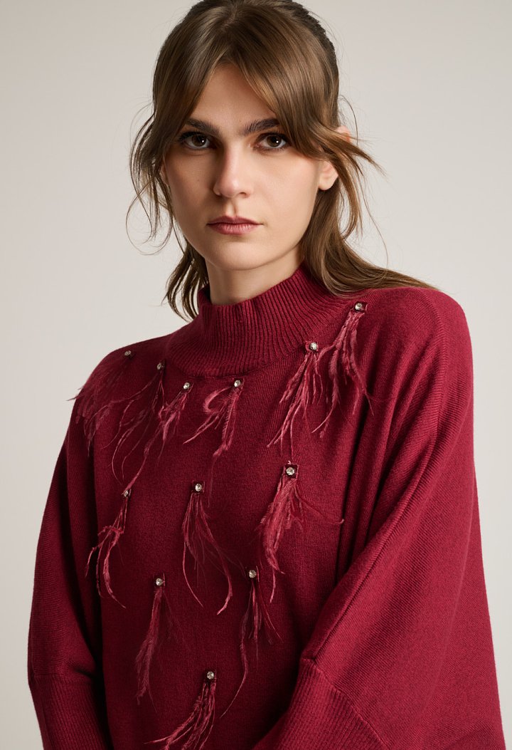 Oversized asymmetrical knit top