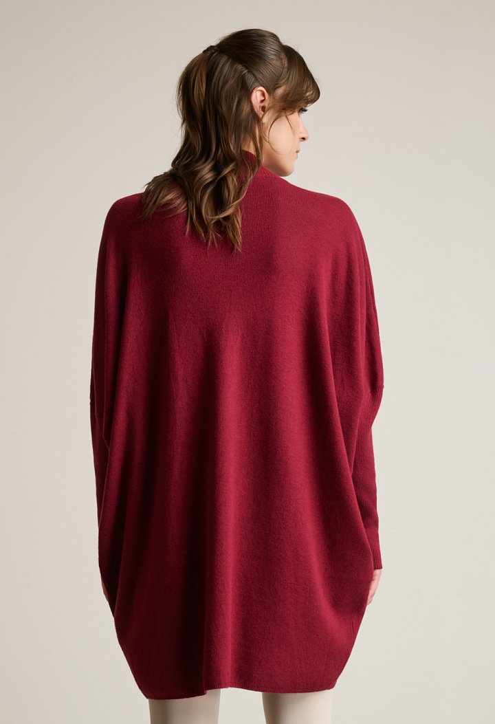 Oversized asymmetrical knit top