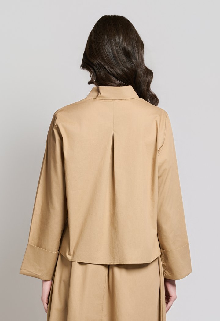 Beige set with a maxi skirt and shirt