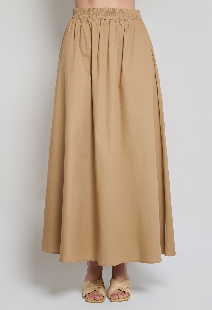 Beige set with a maxi skirt and shirt