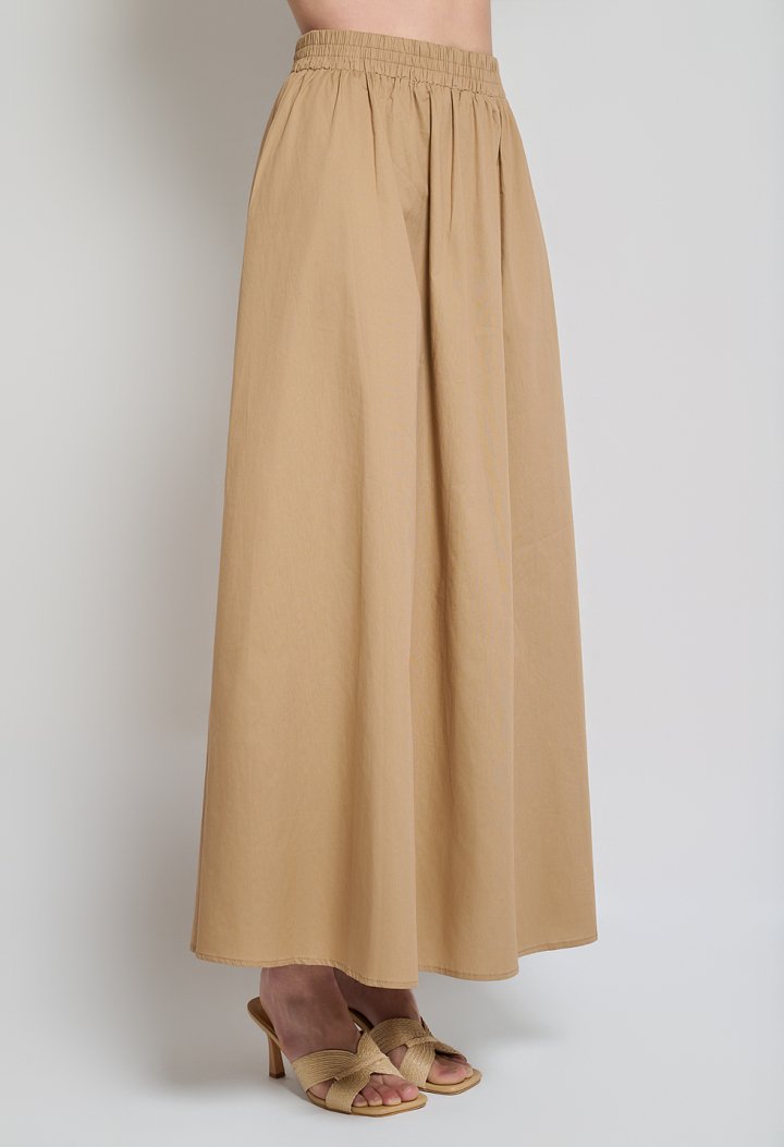 Beige set with a maxi skirt and shirt