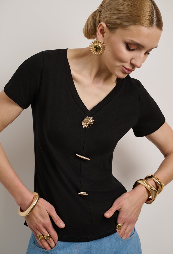 V-neck blouse