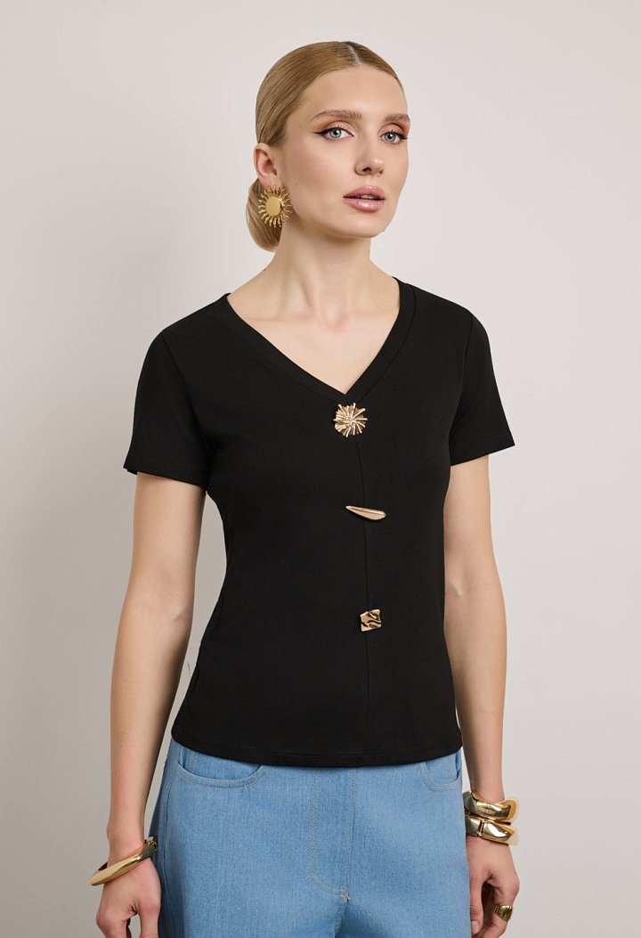 V-neck blouse
