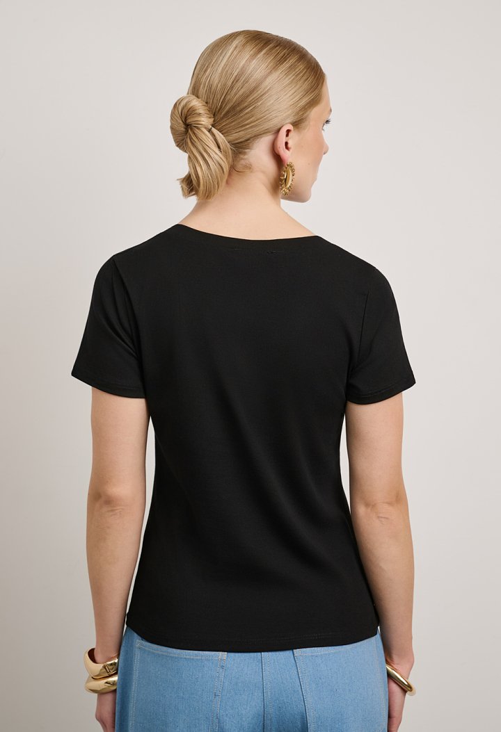 V-neck blouse