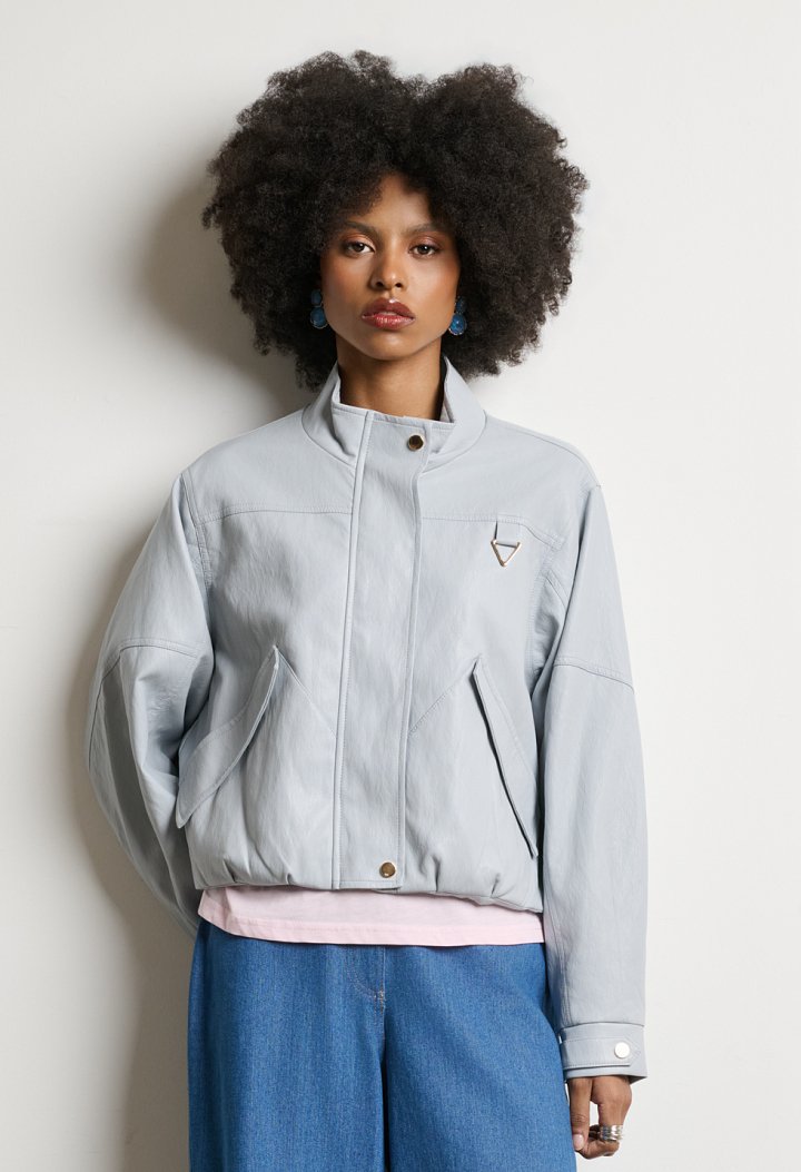Cropped bomber jacket