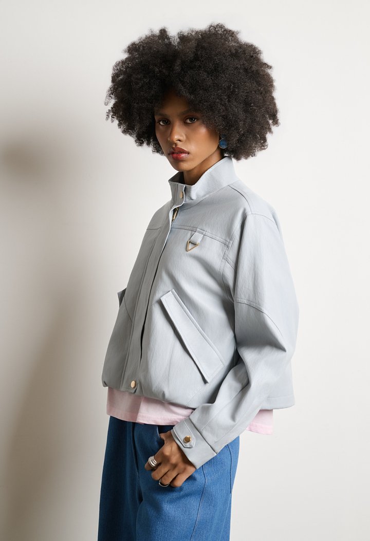 Cropped bomber jacket