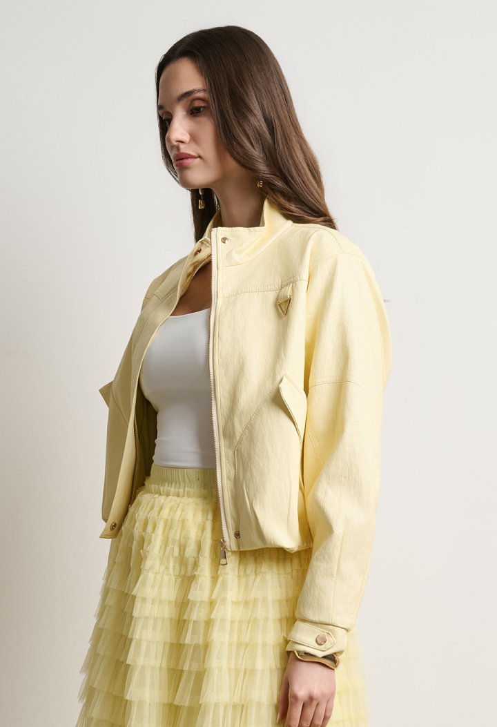 Cropped bomber jacket