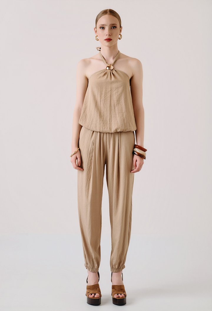 Flowy trousers with an elastic waistband