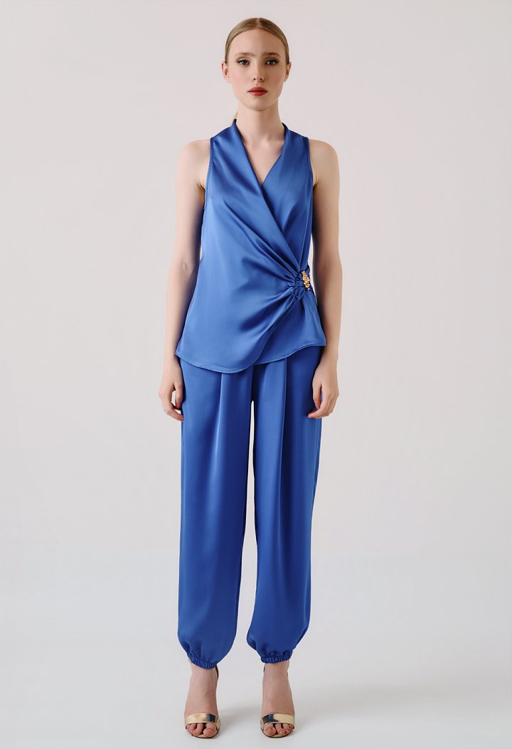 Satin jogger trousers