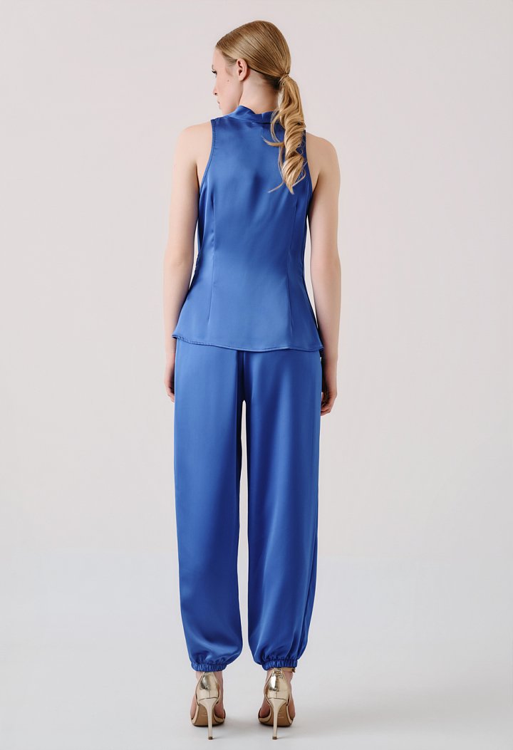 Satin jogger trousers