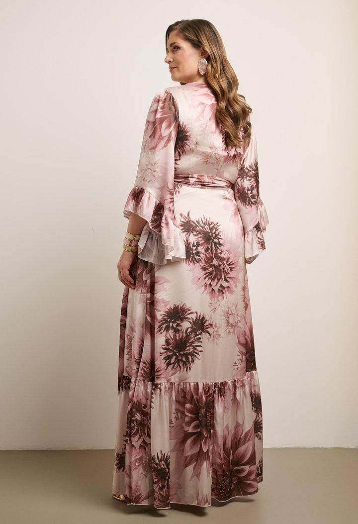Printed wrap maxi dress