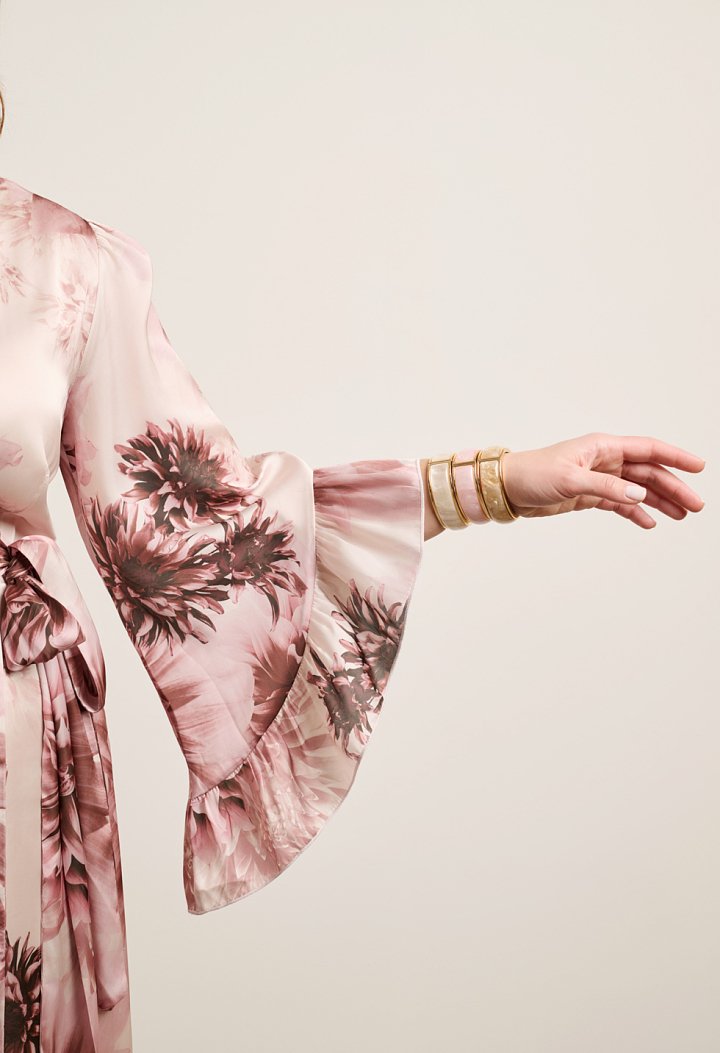 Printed wrap maxi dress