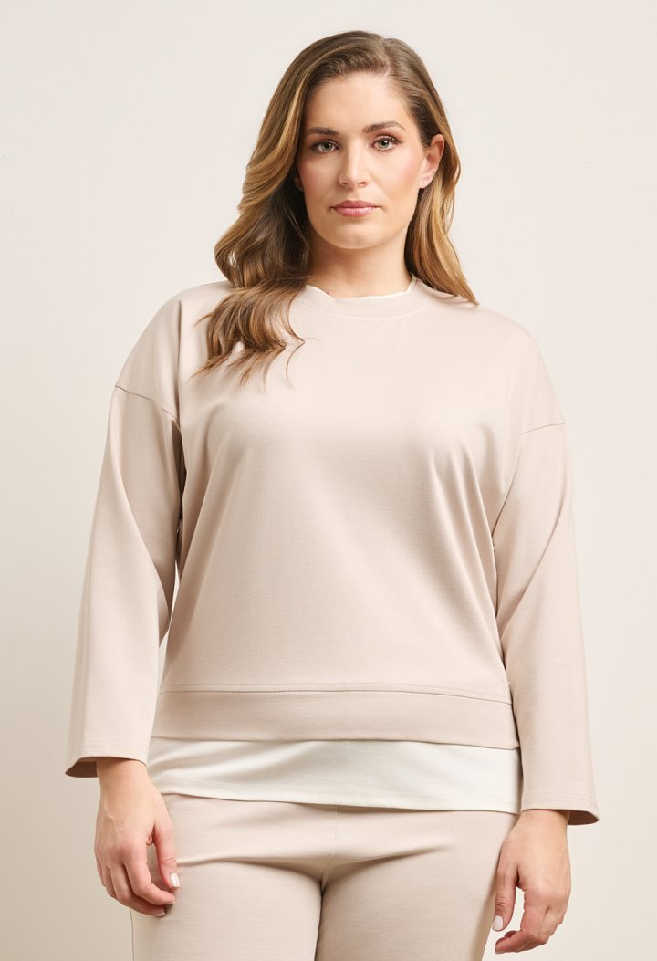 Sweatshirt and joggers set with stripe detail
