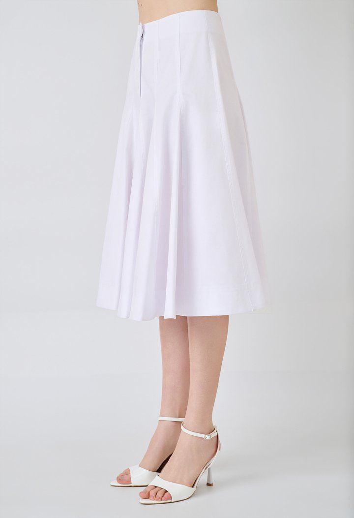 High-waisted midi skirt