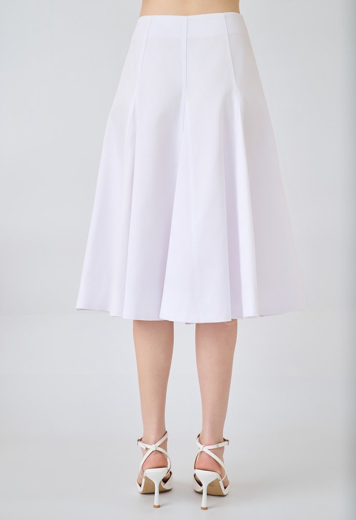 High-waisted midi skirt