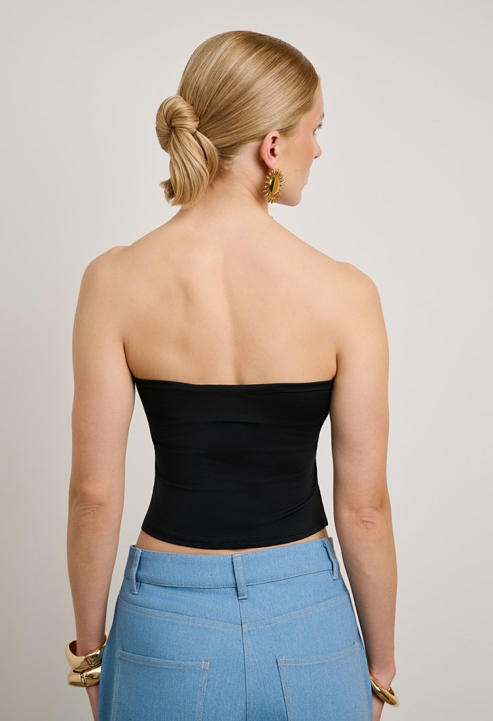 Fitted strapless top