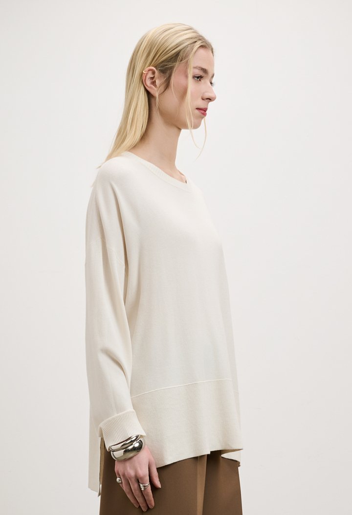 Μακριά πλεκτή μπλούζα oversized