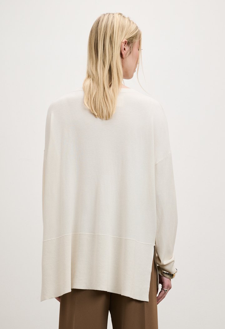 Μακριά πλεκτή μπλούζα oversized