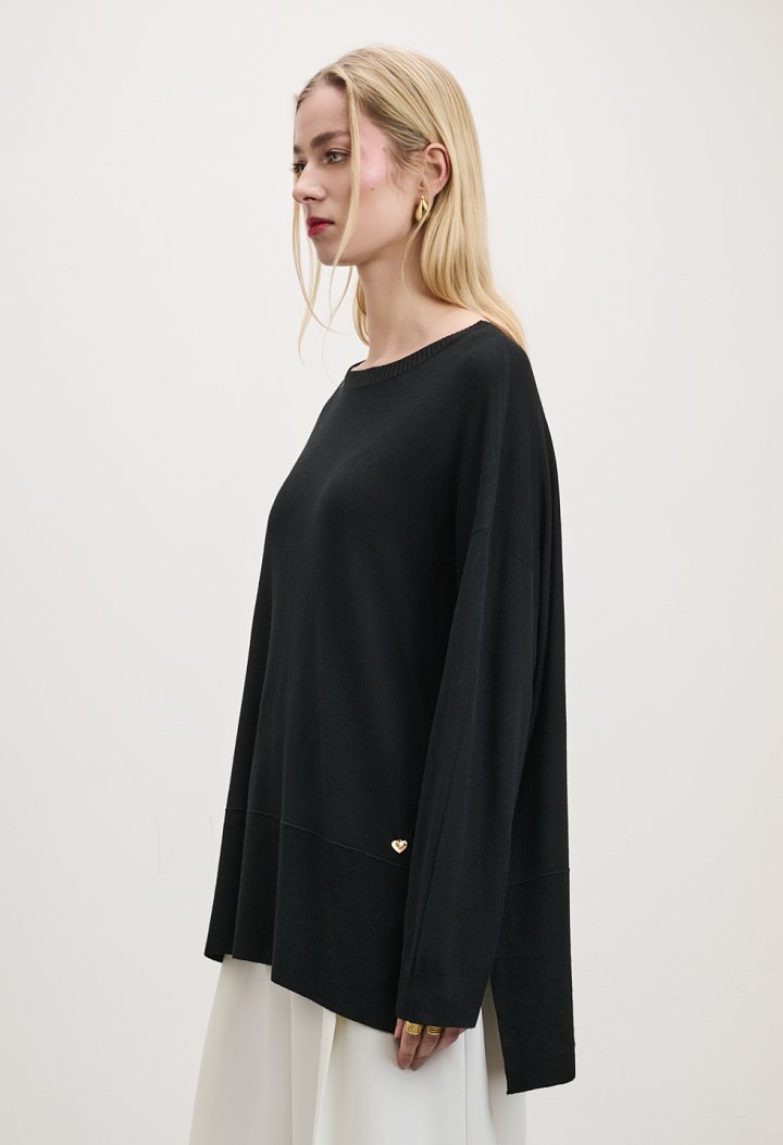 Μακριά πλεκτή μπλούζα oversized