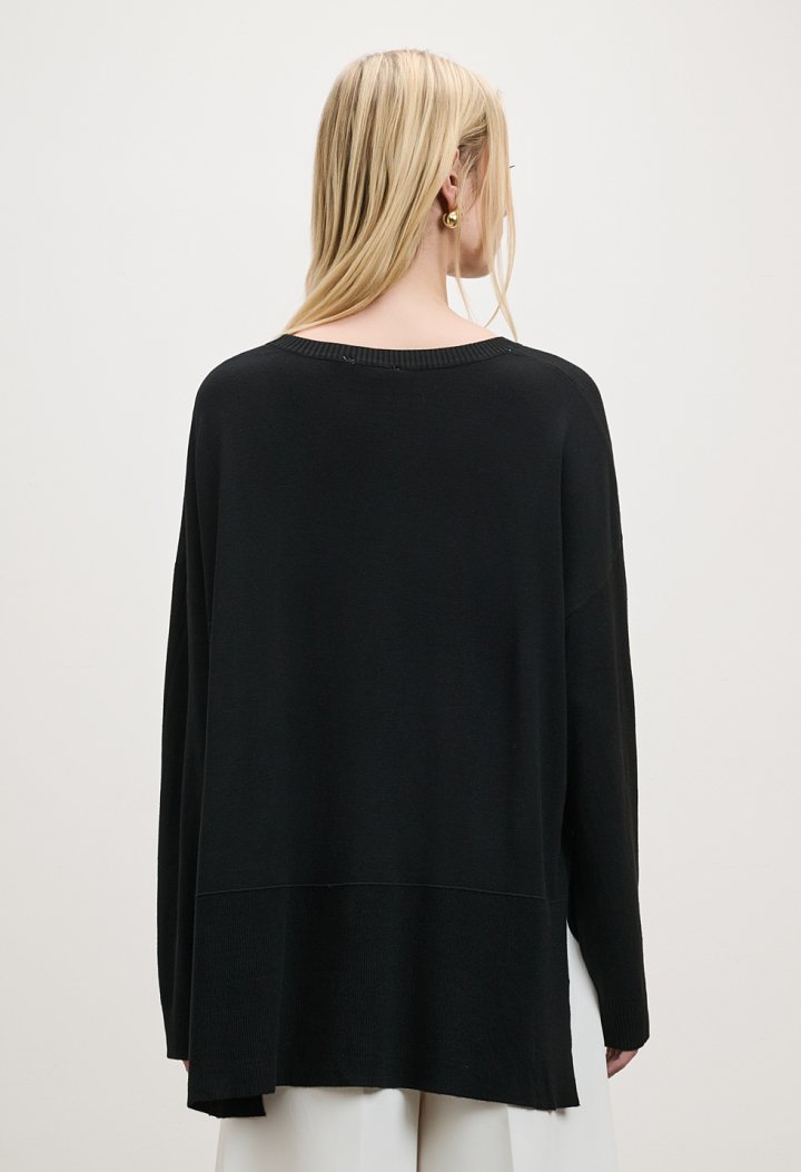 Μακριά πλεκτή μπλούζα oversized