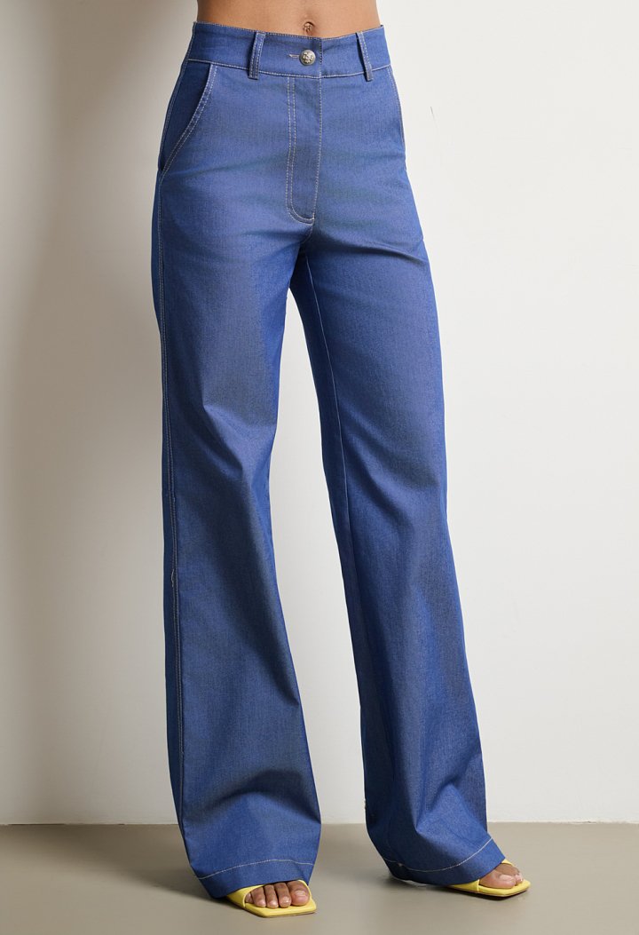Ψηλόμεσο παντελόνι wide leg