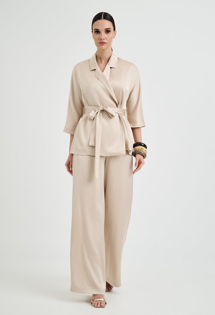 Satin trousers