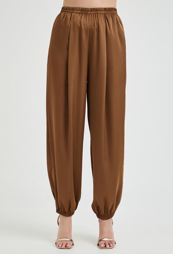 Satin jogger trousers