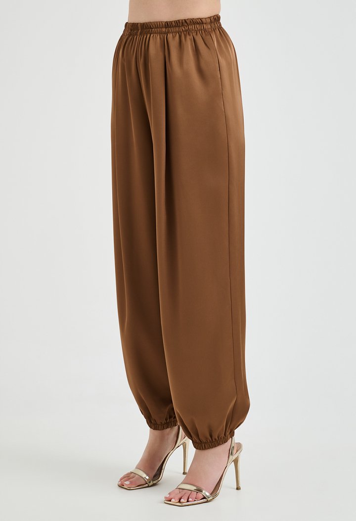 Satin jogger trousers
